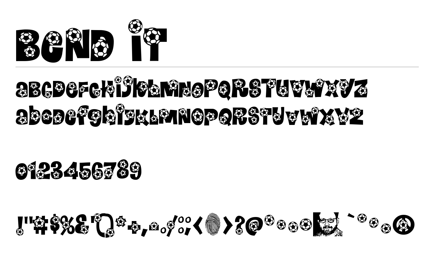 Bend It Font preview