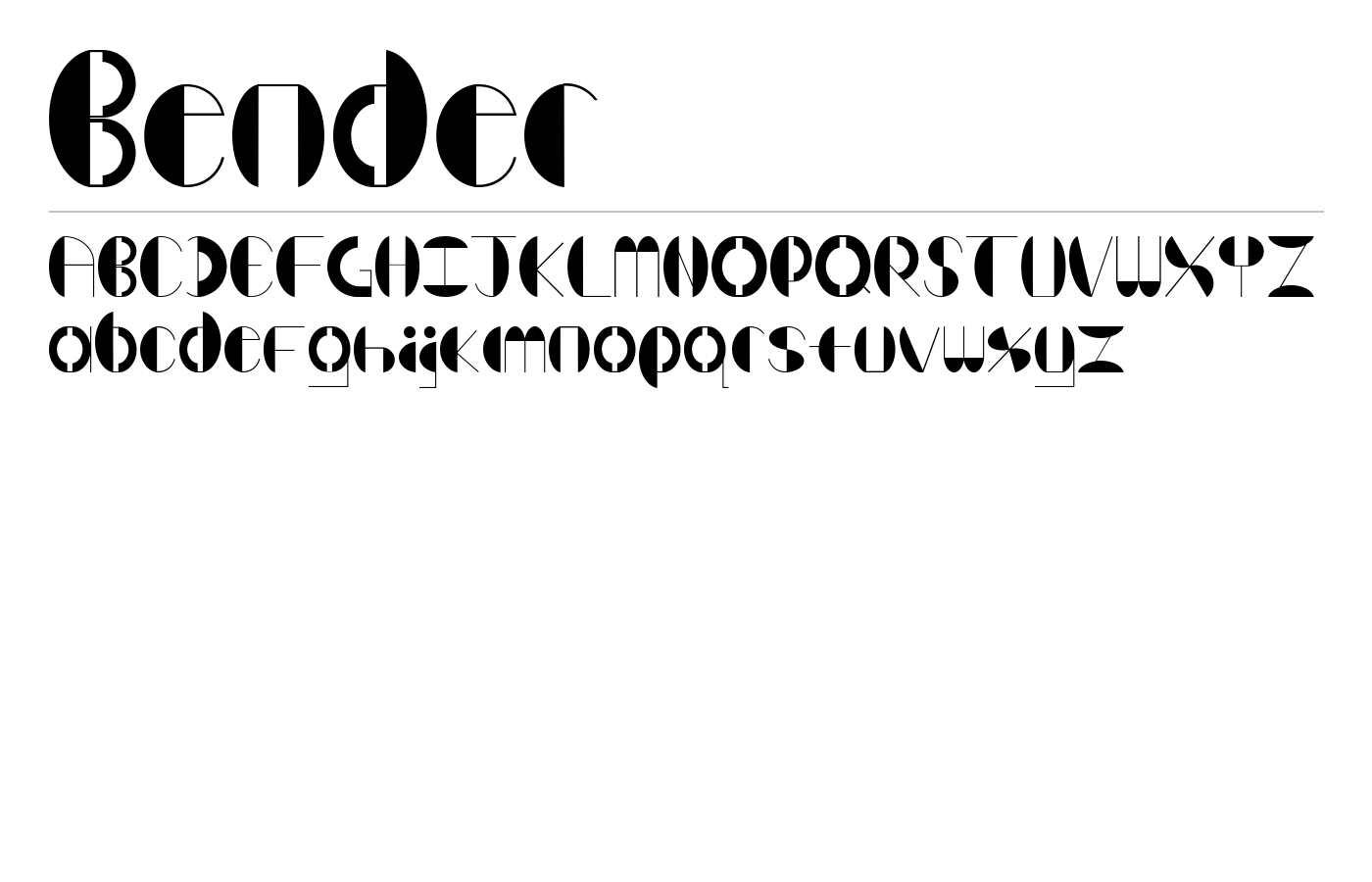 Bender Font preview