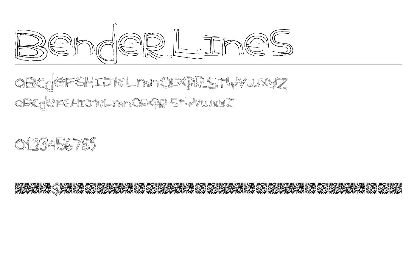 BenderLines Font preview