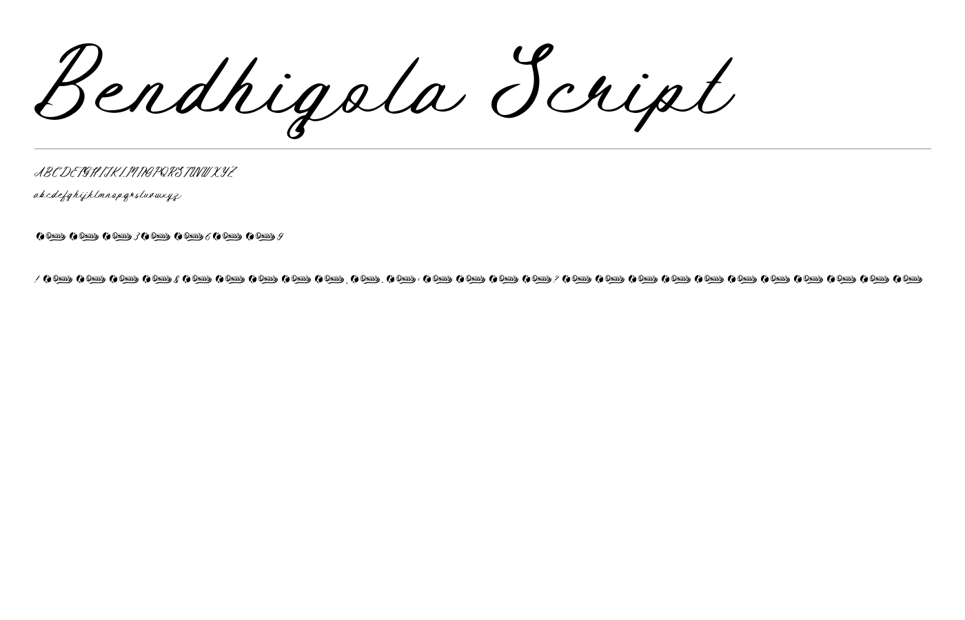 Bendhigola Script Font preview