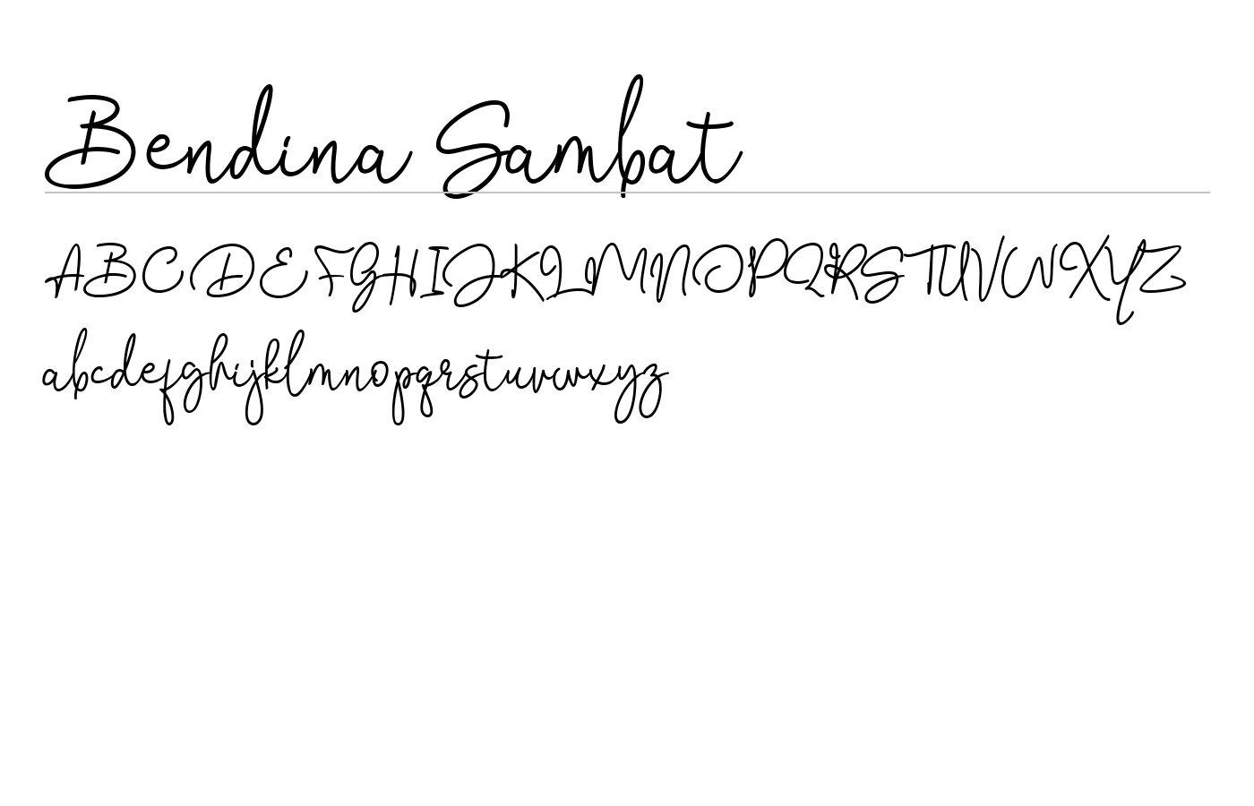 Bendina Sambat Font preview