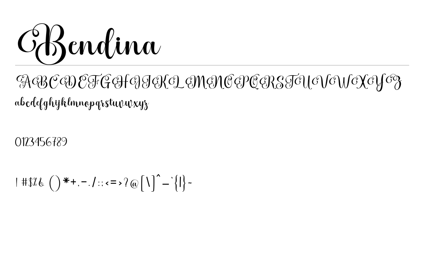 Bendina Font preview