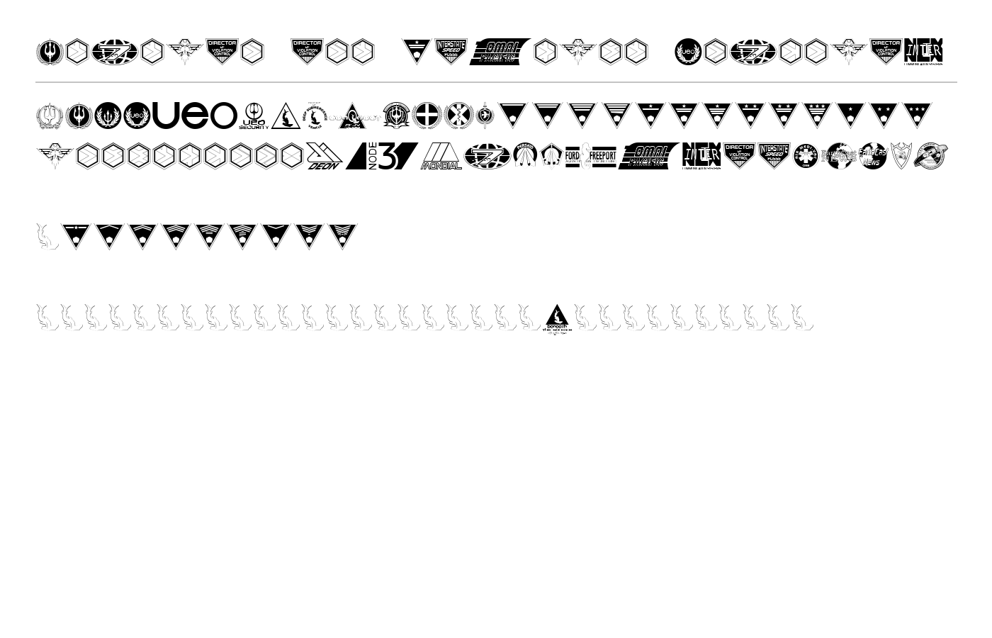 Beneath the Surface Dingbats Font preview