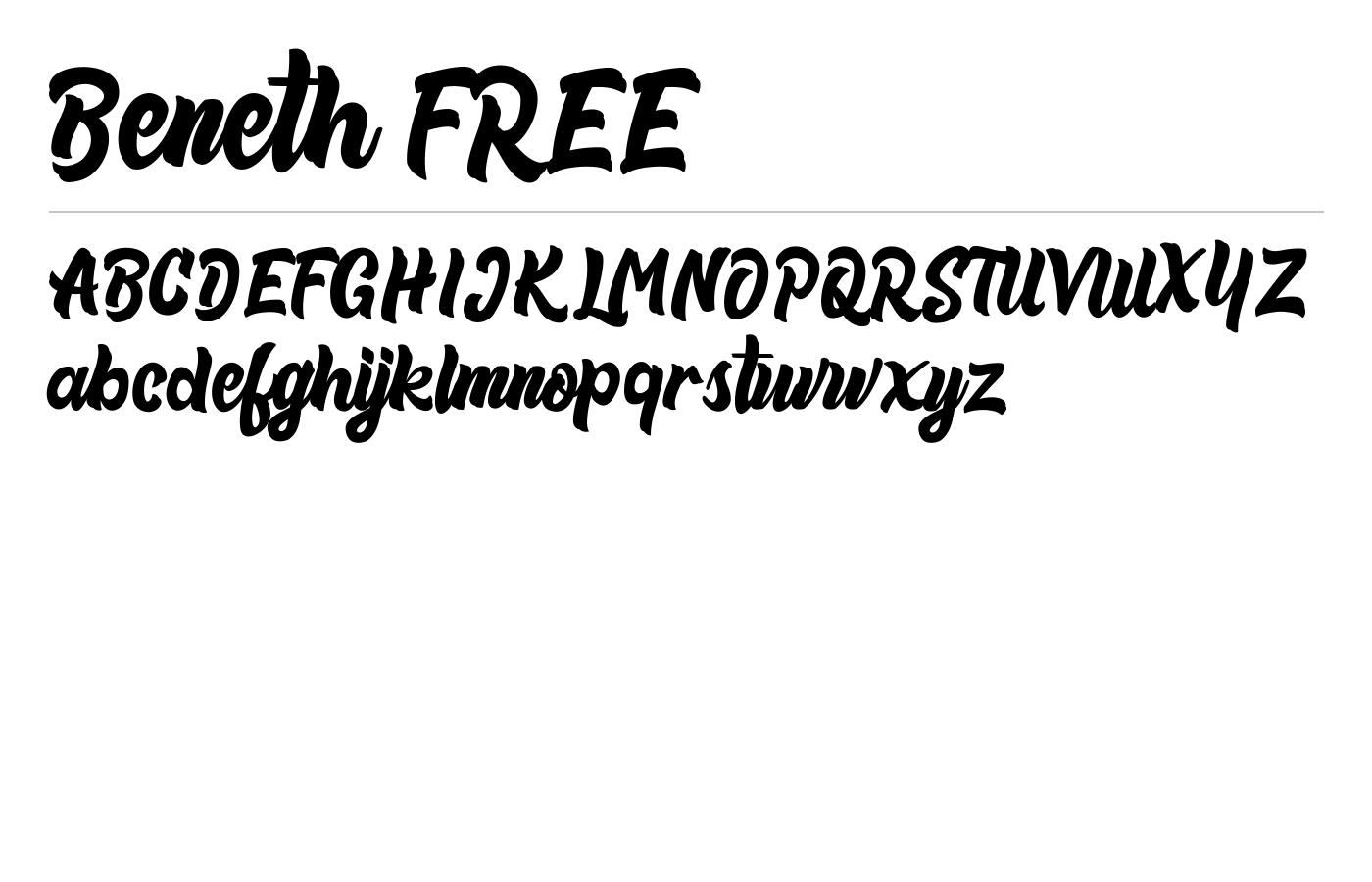 Beneth Handlettering Script Font preview