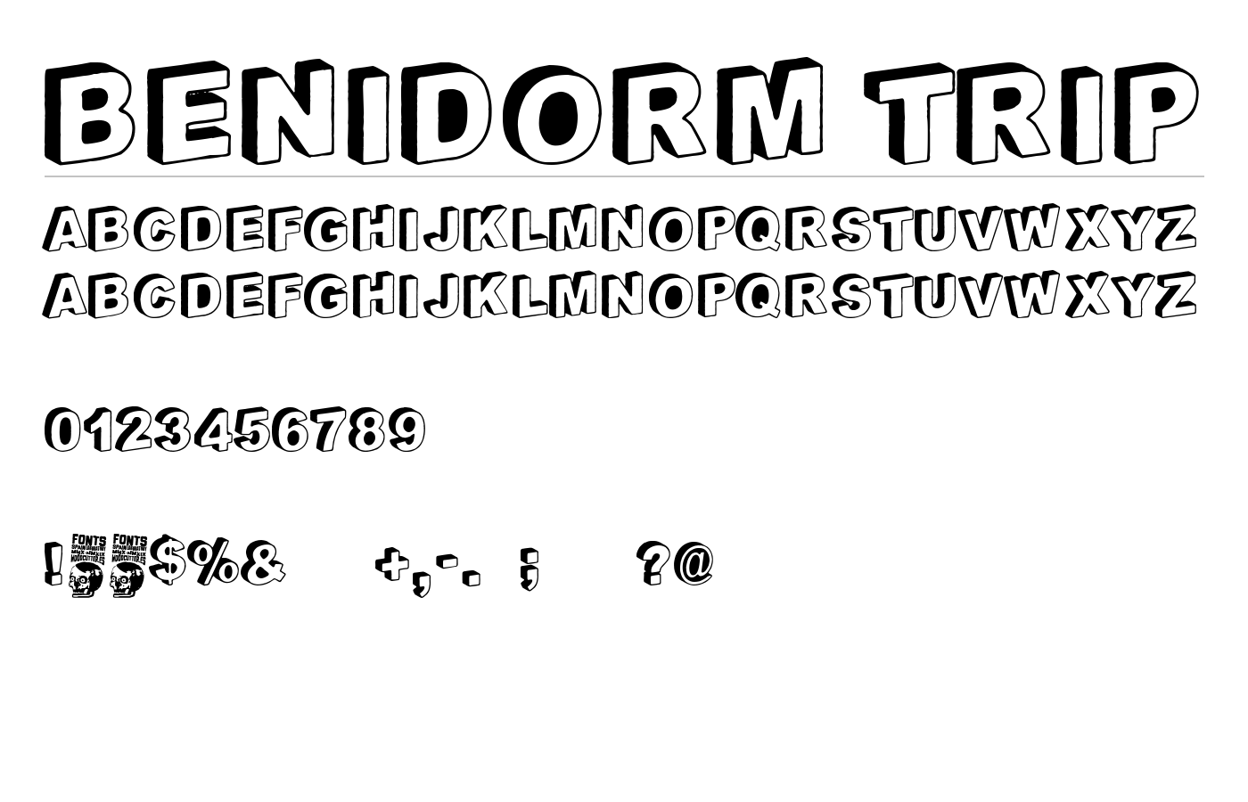 Benidorm Trip Font preview