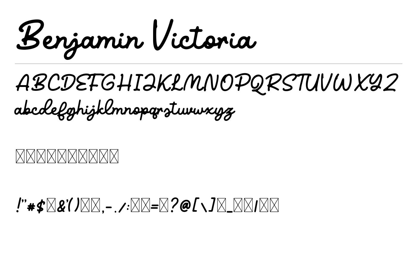 Benjamin Victoria Font preview