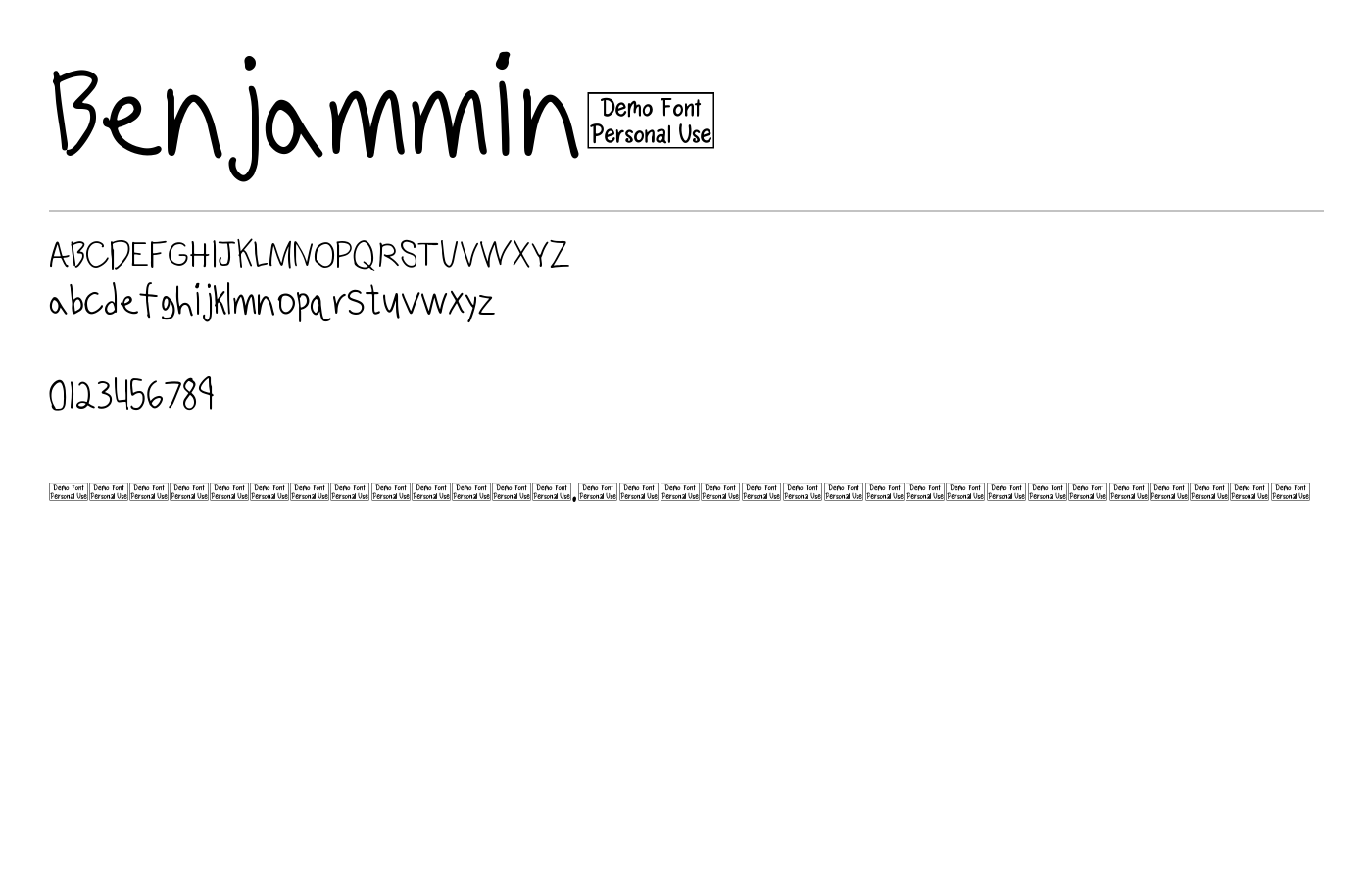 Benjammin' Font preview