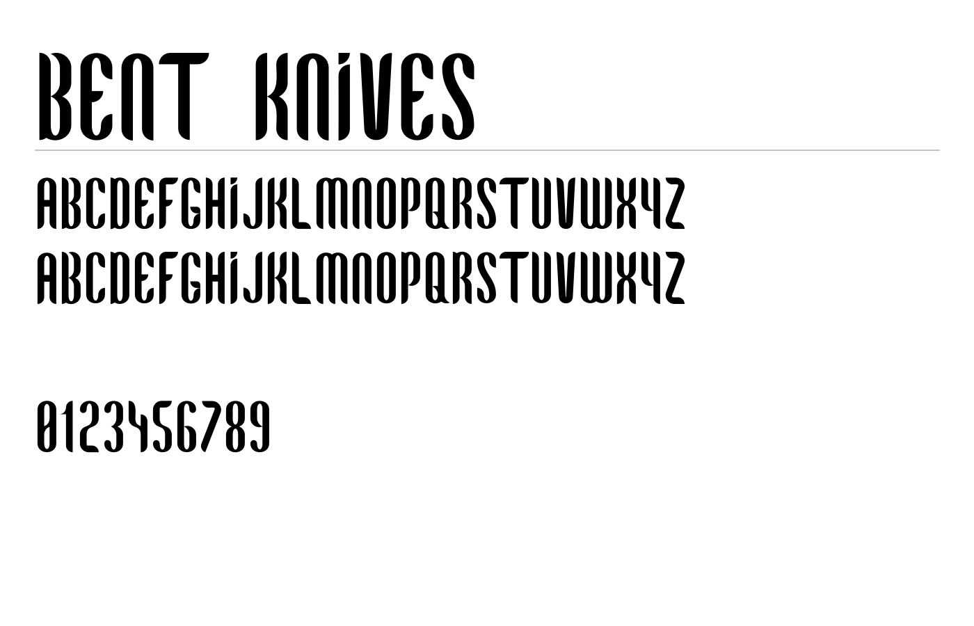 Bent-Knives Font preview