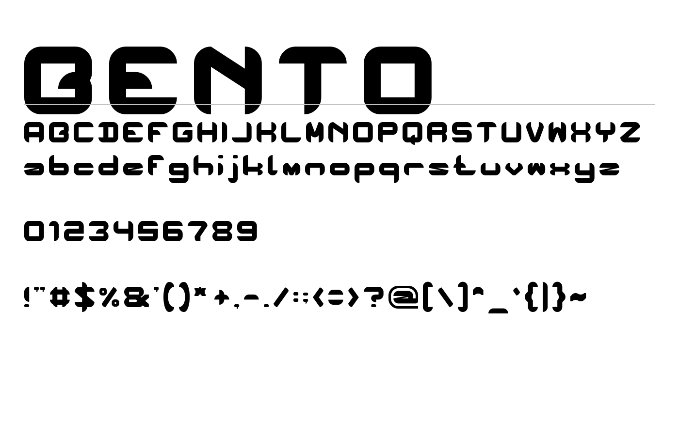 BENTO Font preview