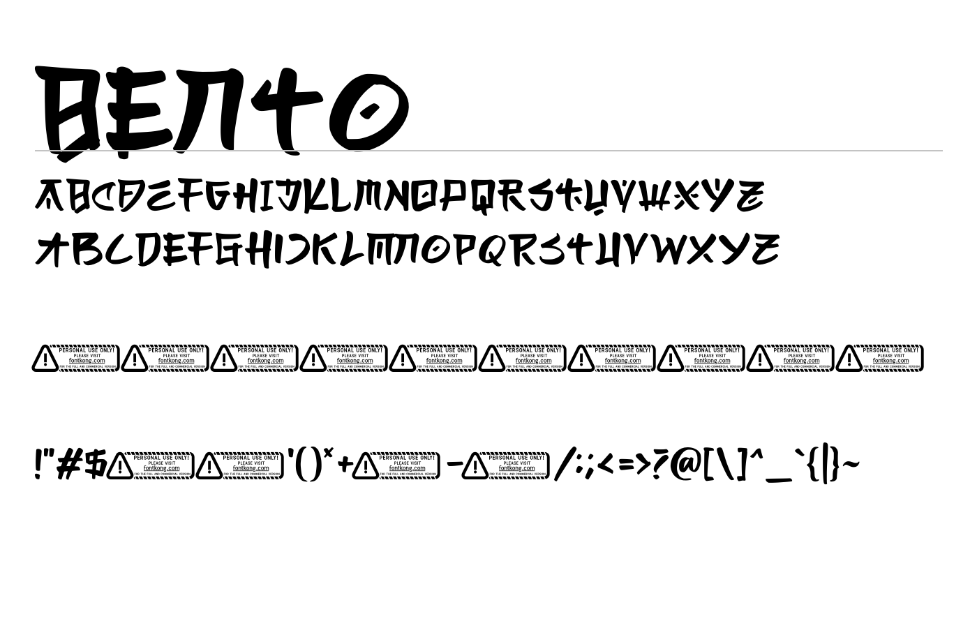 Bento Font preview
