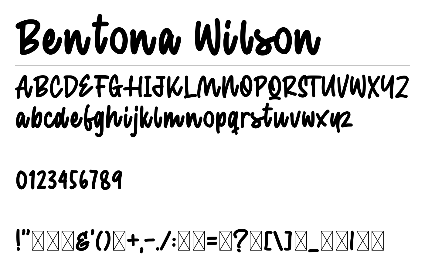 Bentona Wilson Font preview