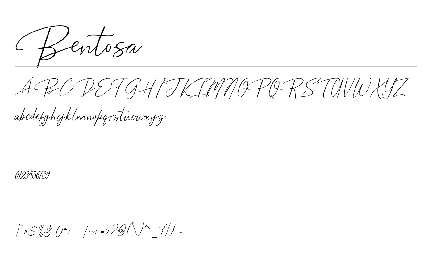 Bentosa Font preview
