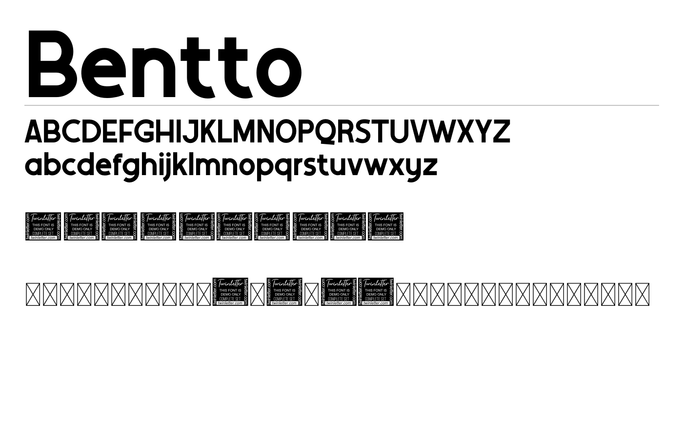 Bentto Font preview
