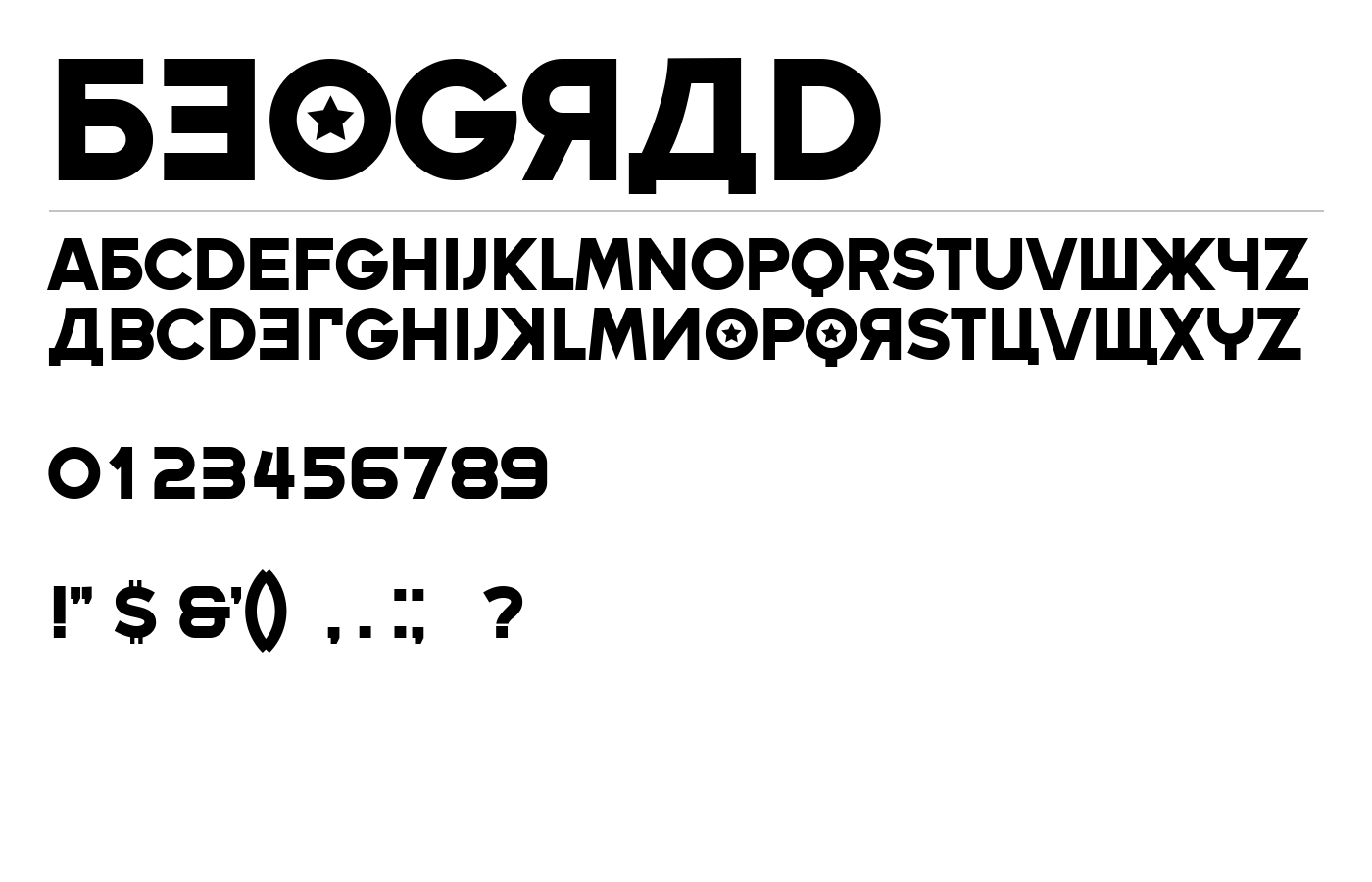 Beograd Font preview