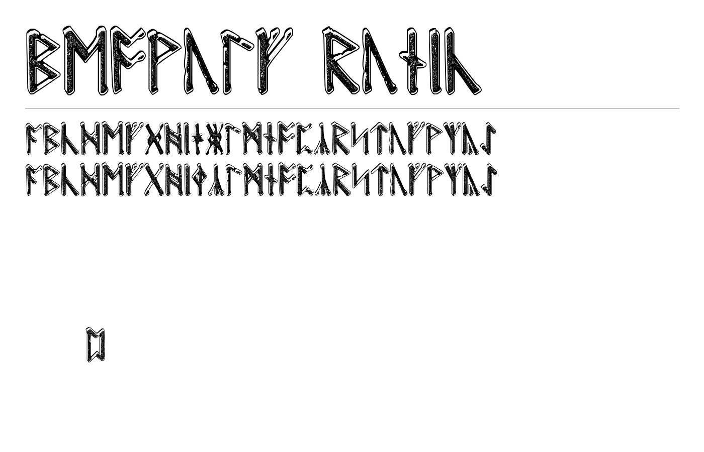 Beowulf Runic Font preview