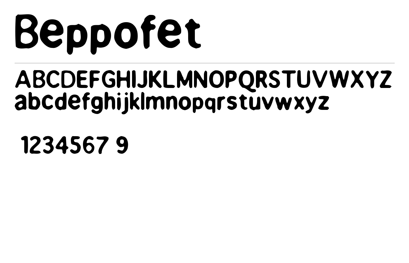 Beppofet Font preview