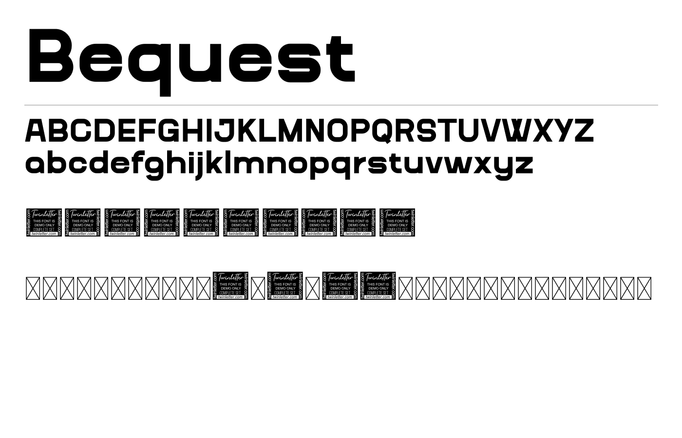 Bequest Font preview