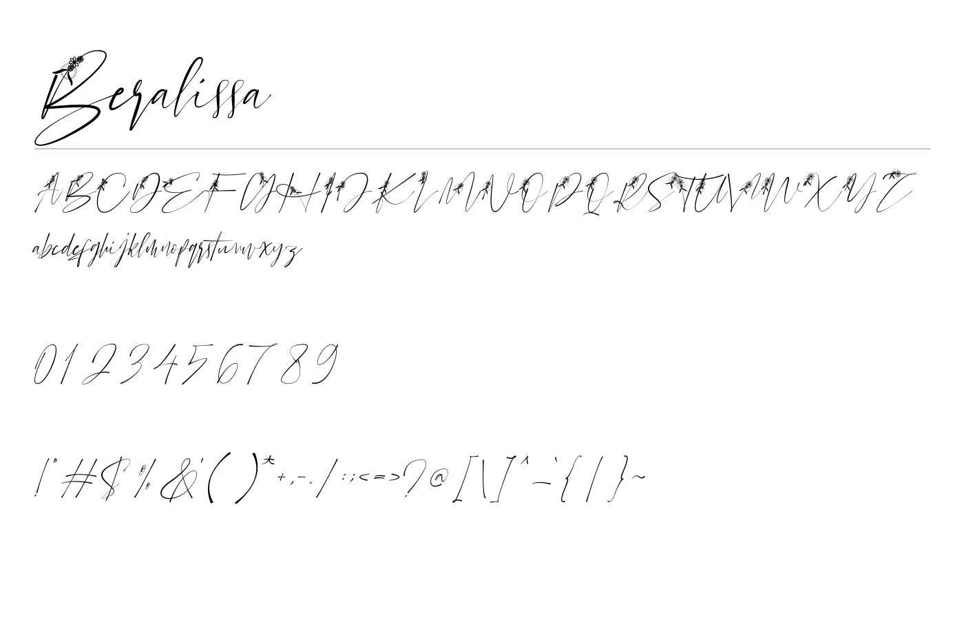 Beralissa Font preview