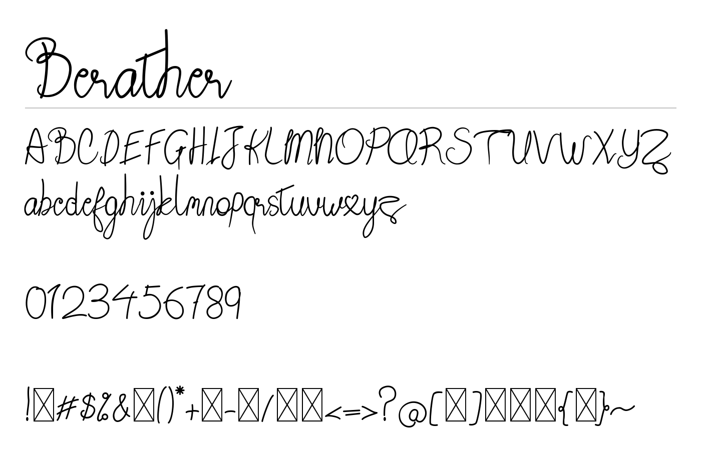 Berather Font preview