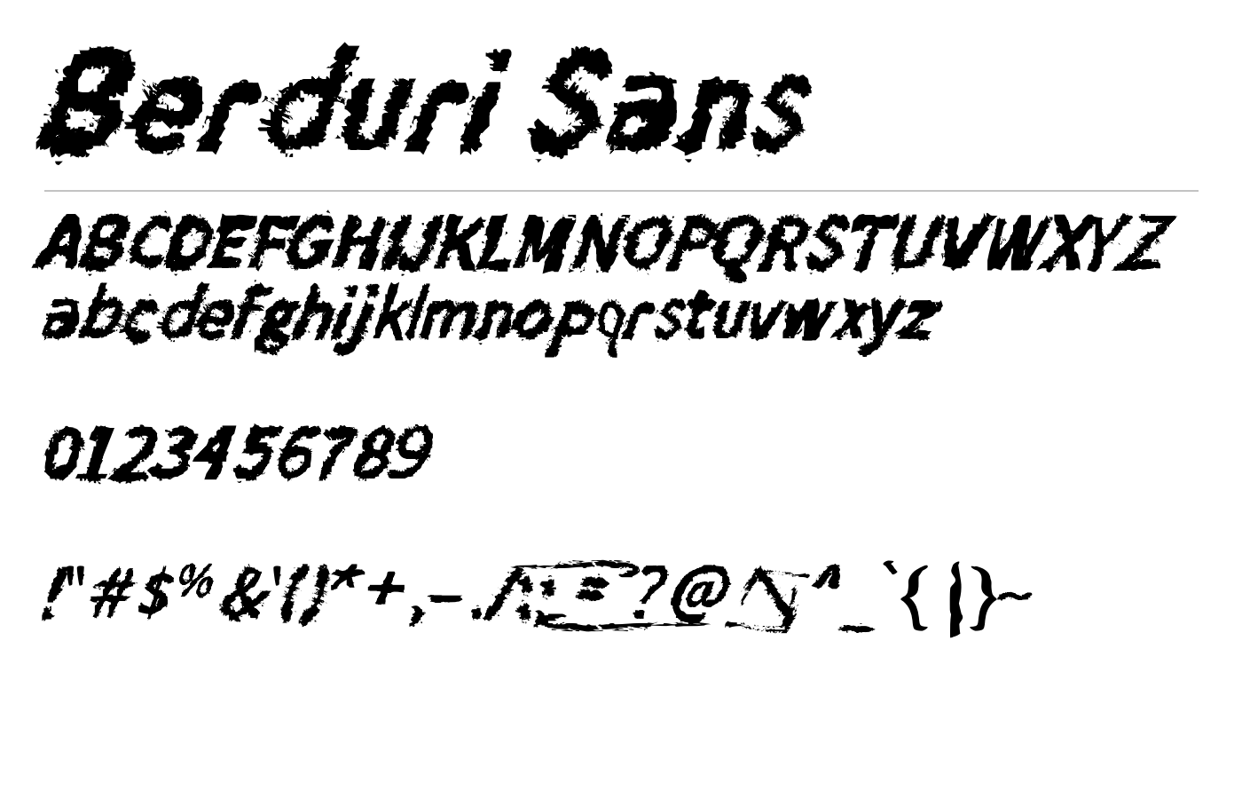 Berduri Sans Font preview