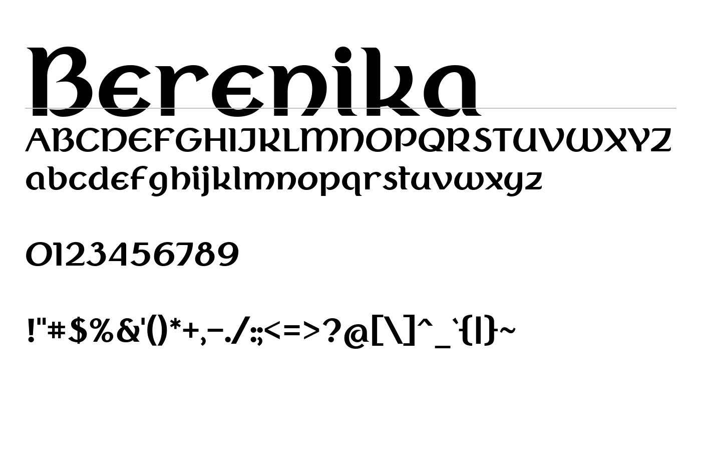 Berenika Font preview