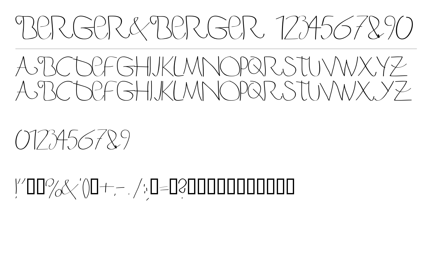 BergerBerger Caps Font preview