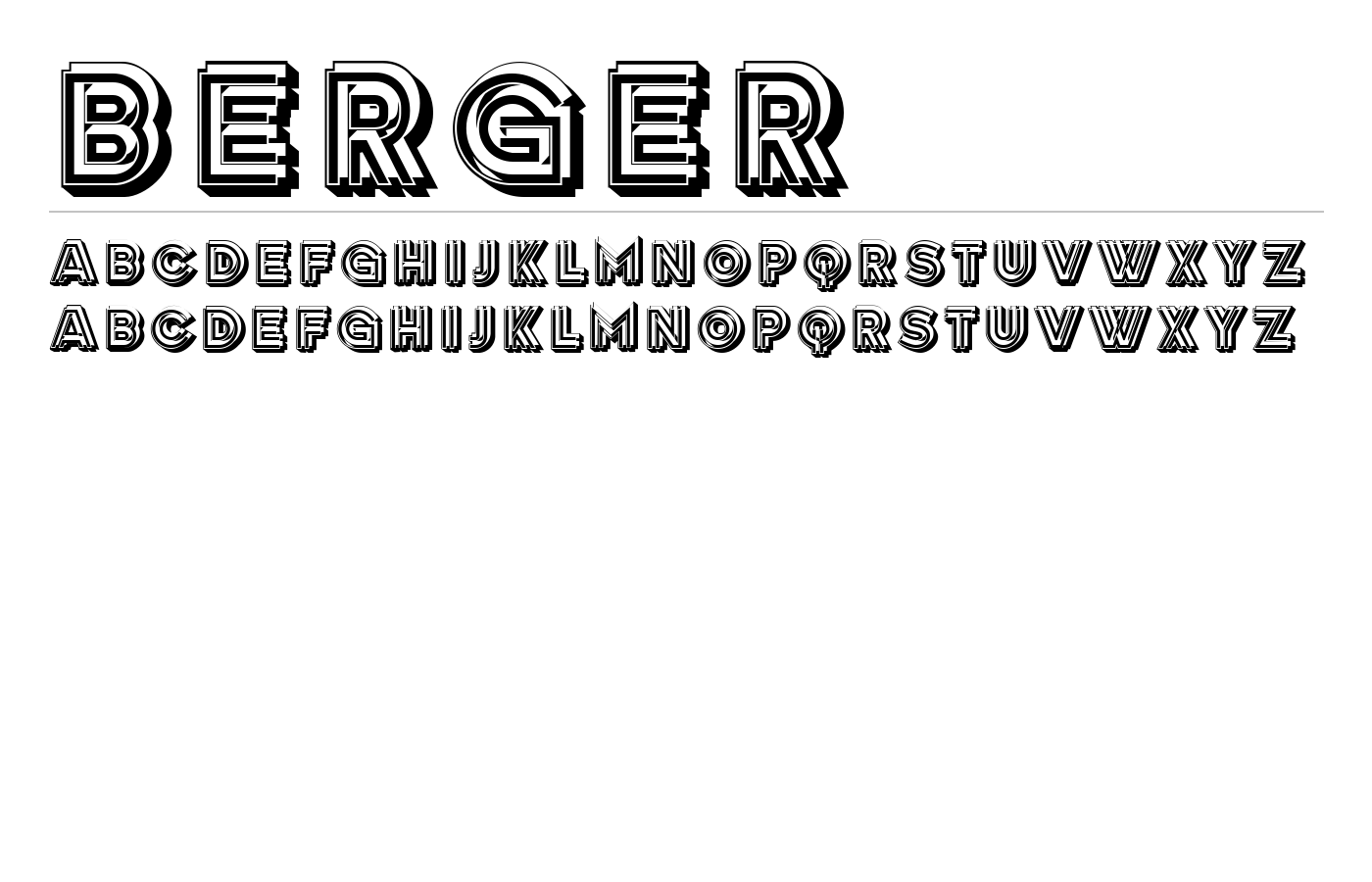 Berger Font preview