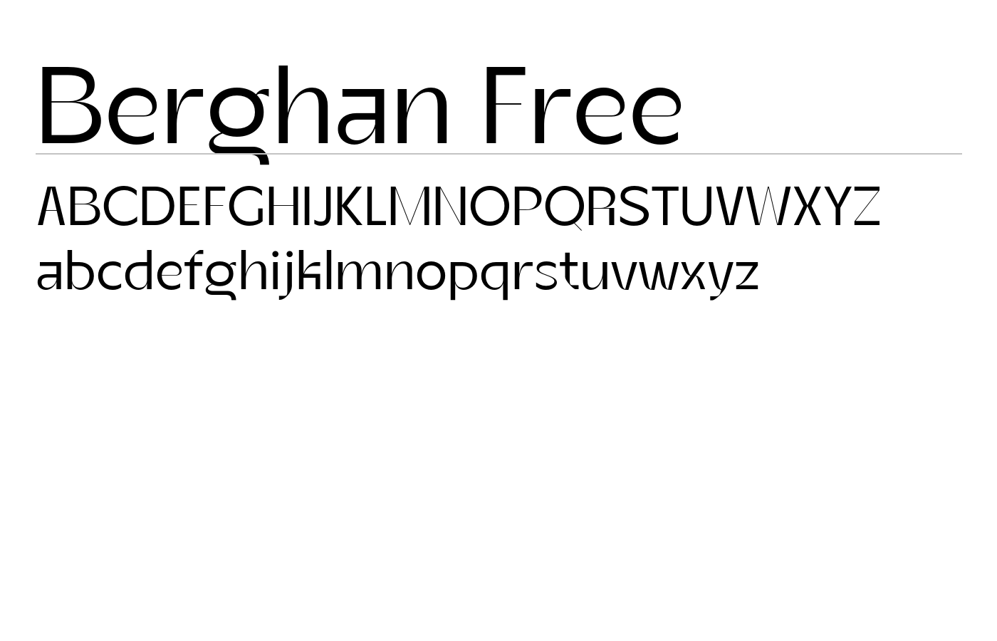 Berghan Free Font preview