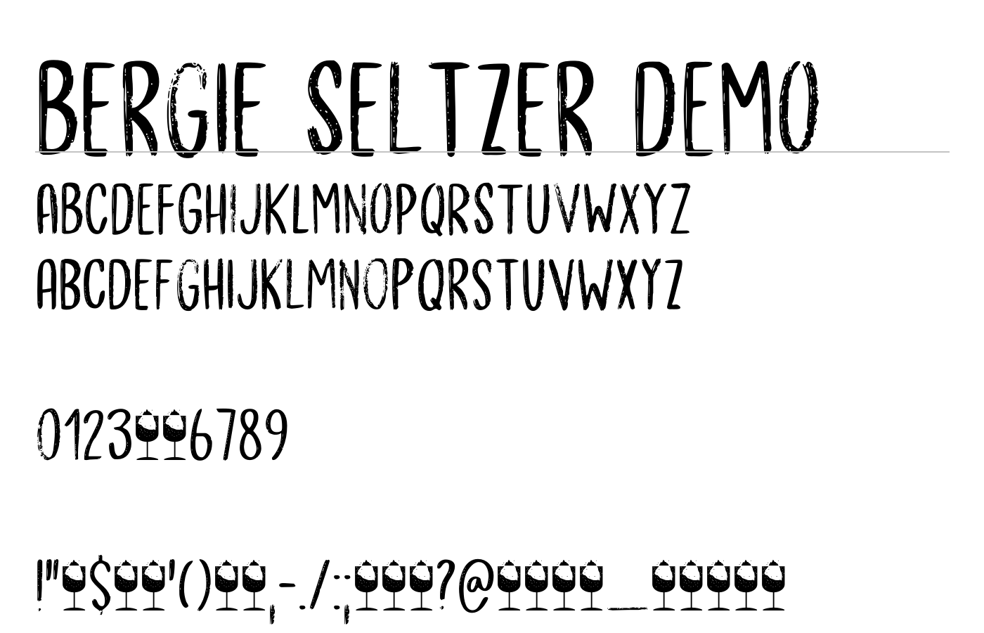 Bergie Seltzer DEMO Font preview