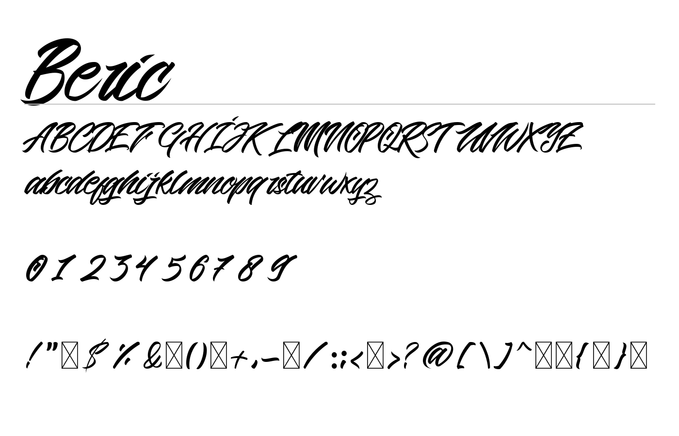 Beric Font preview