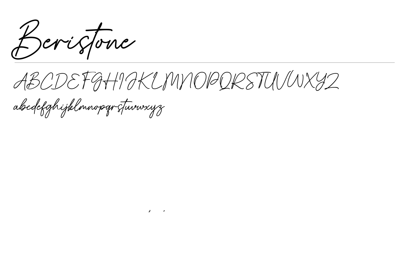 Beristone Font preview