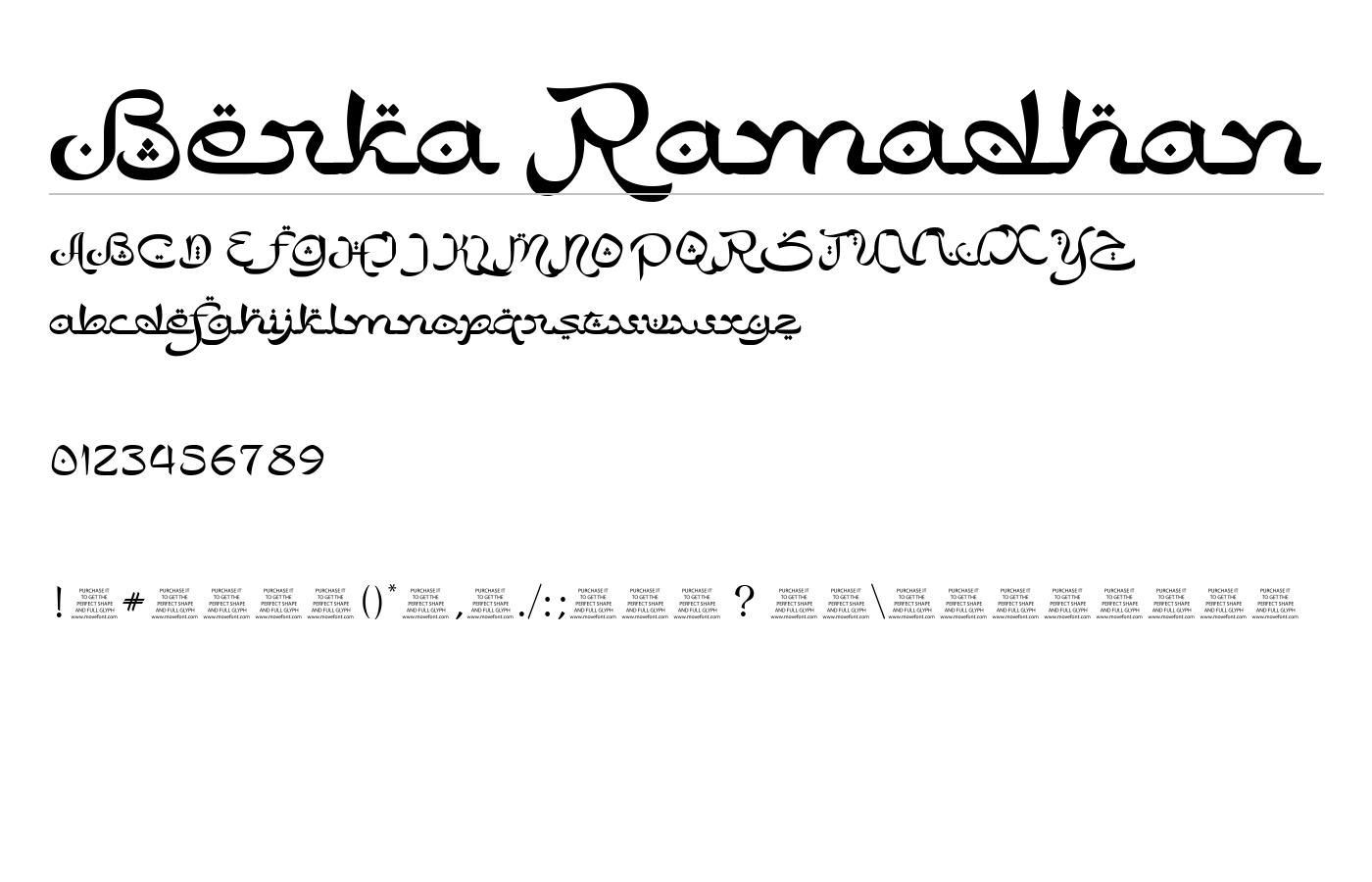 Berka Ramadhan Font preview