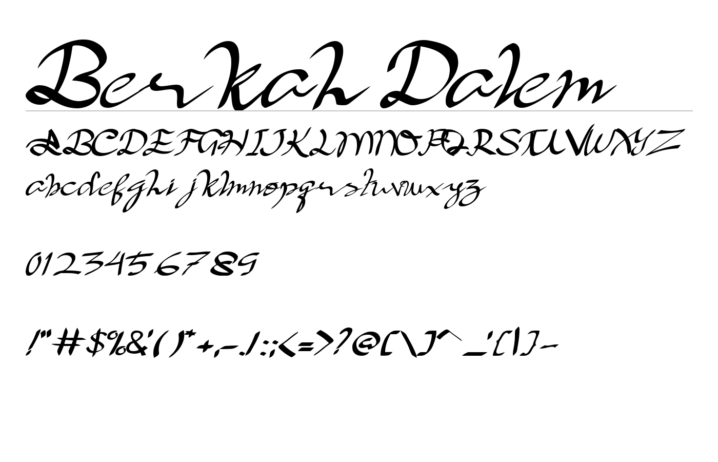 Berkah Dalem Font preview