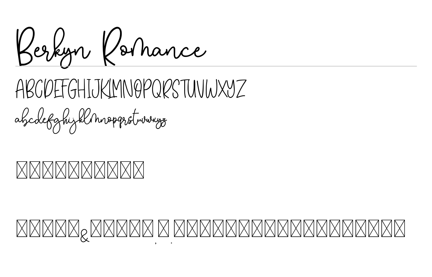 Berkyn Romance Font preview