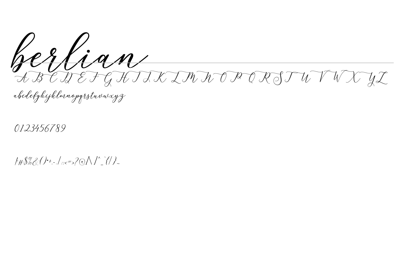 berlian Font preview
