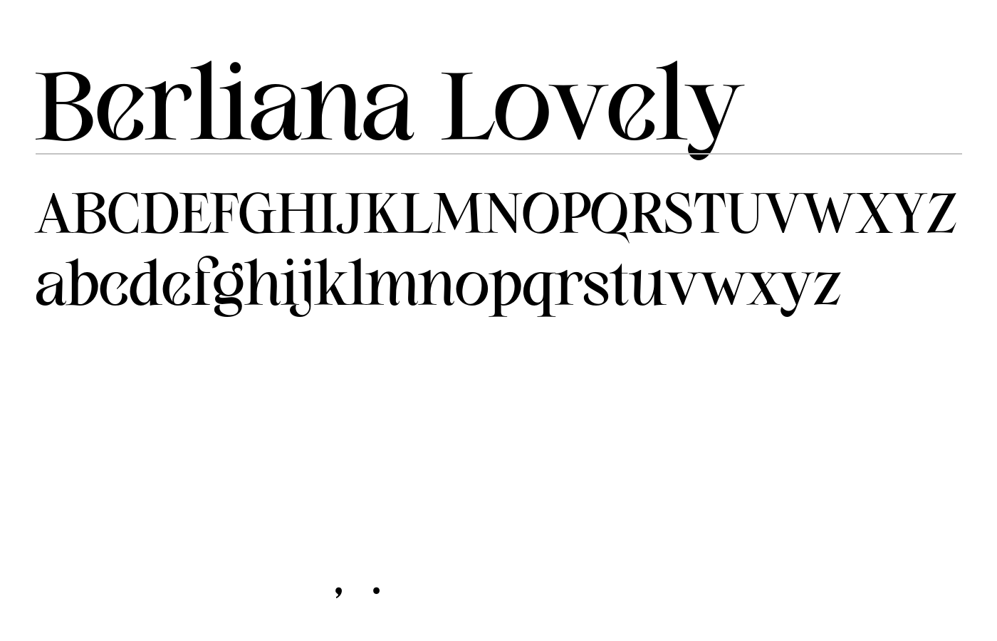 Berliana Lovely Font preview