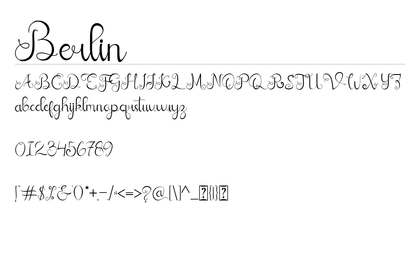 Berlin Font preview