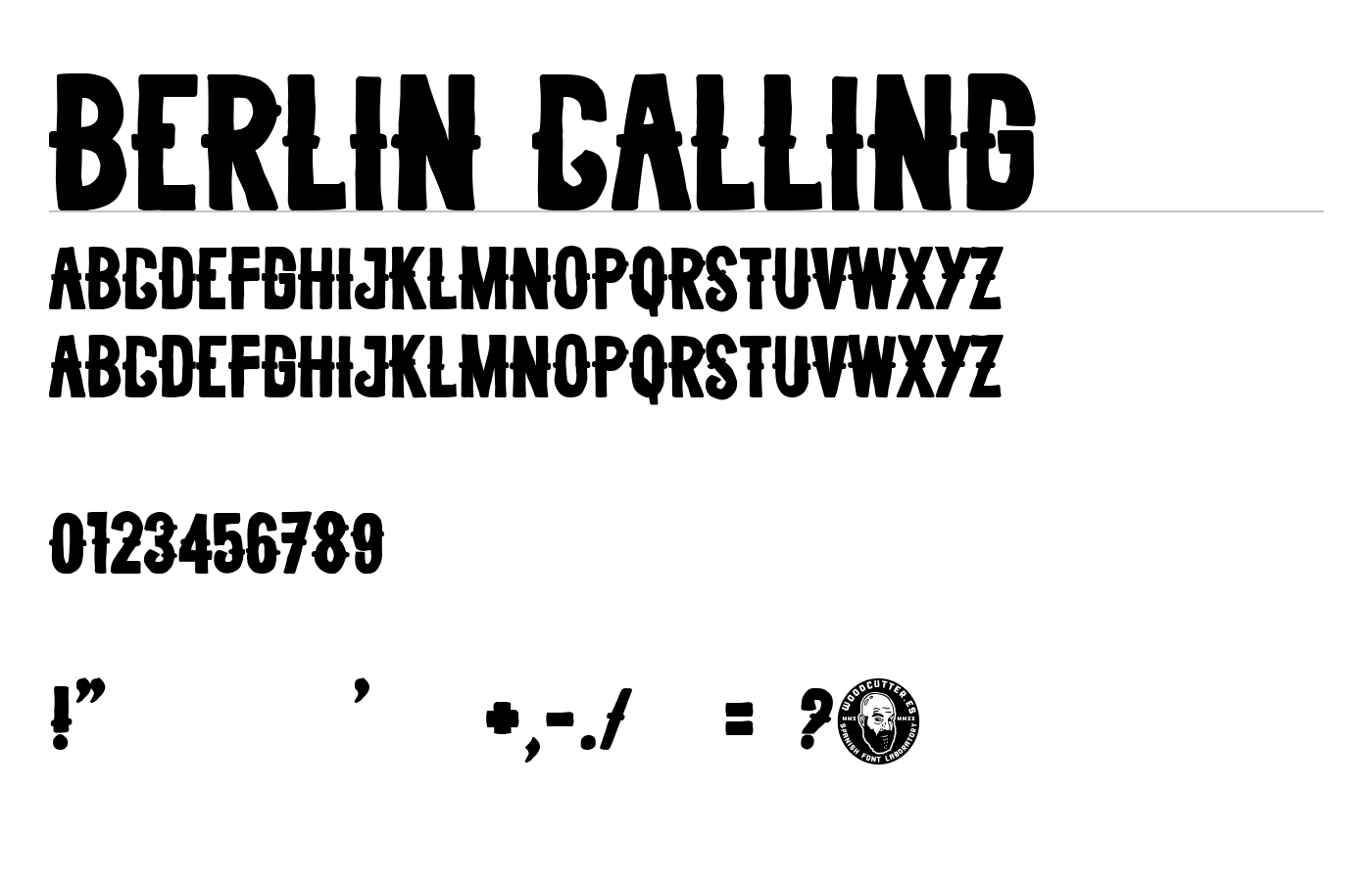 Berlin Calling Font preview