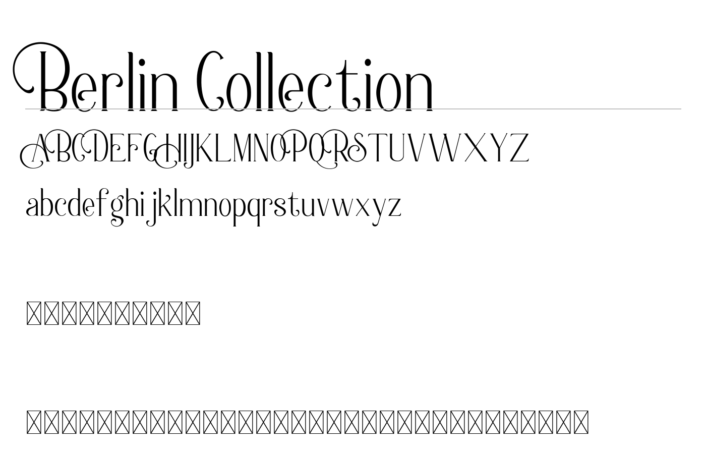 Berlin Collection Font preview