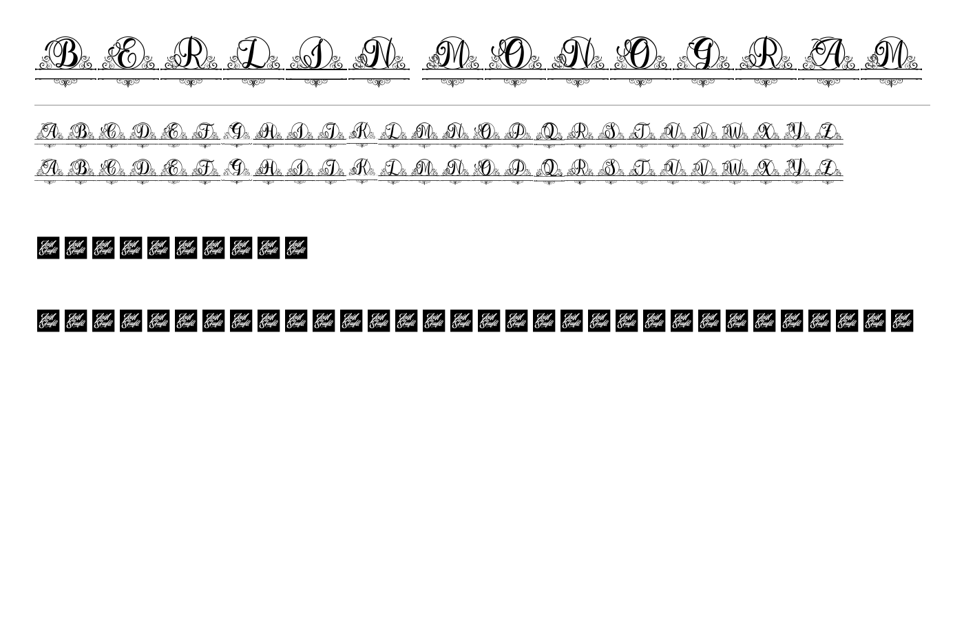 Berlin Monogram Font preview