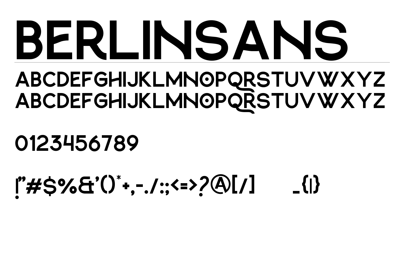 berlinsans Font preview