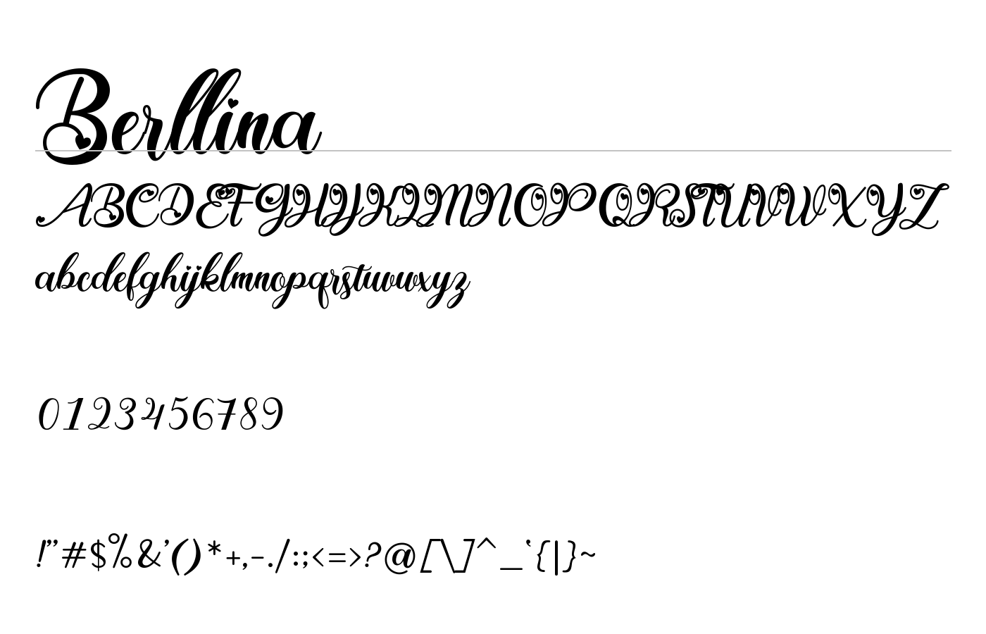 Berllina Font preview