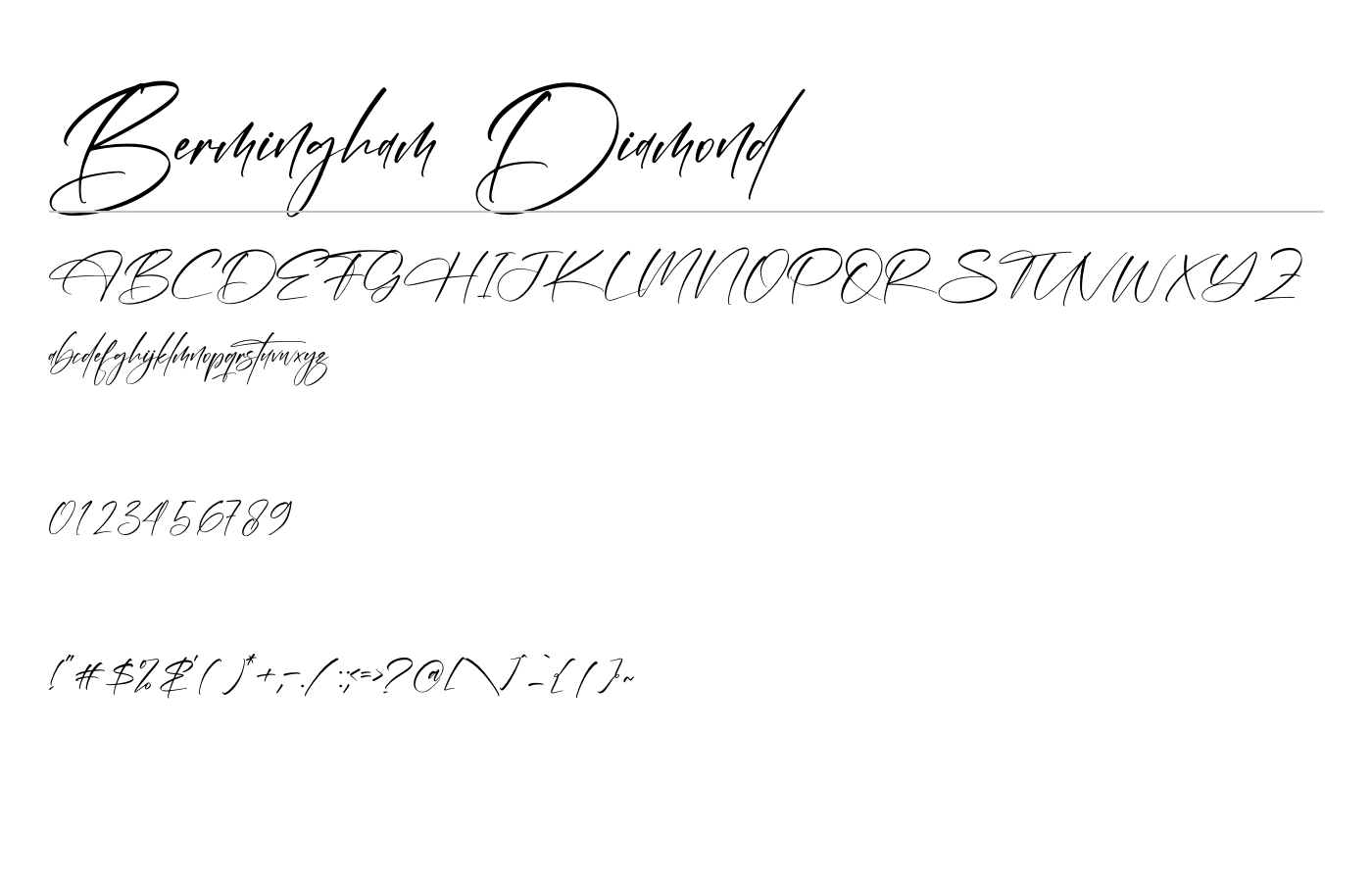 Bermingham Diamond Font preview