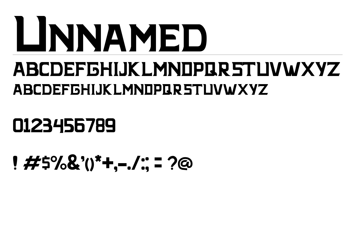 Unnamed Font preview