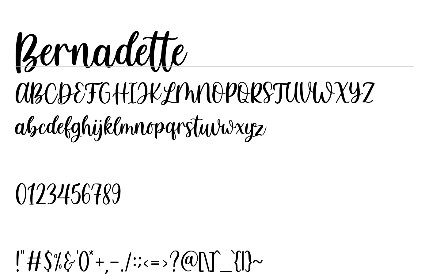 Bernadette Font preview
