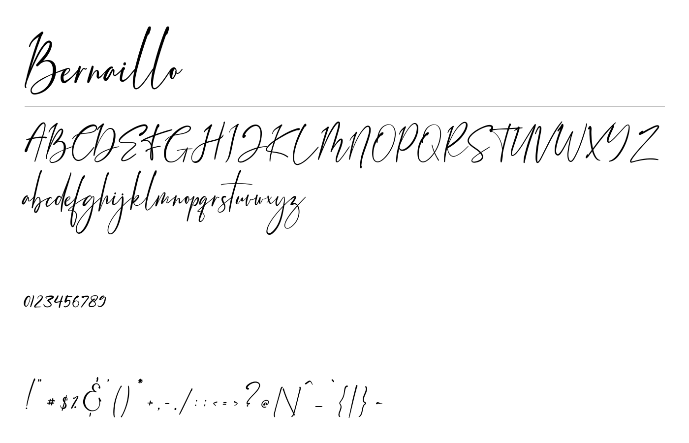 Bernaillo Font preview