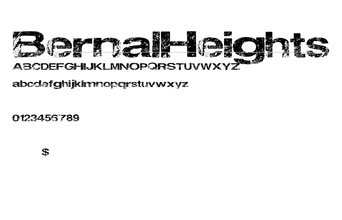 BernalHeights Font preview