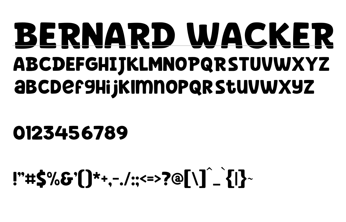 Bernard Wacker Font preview