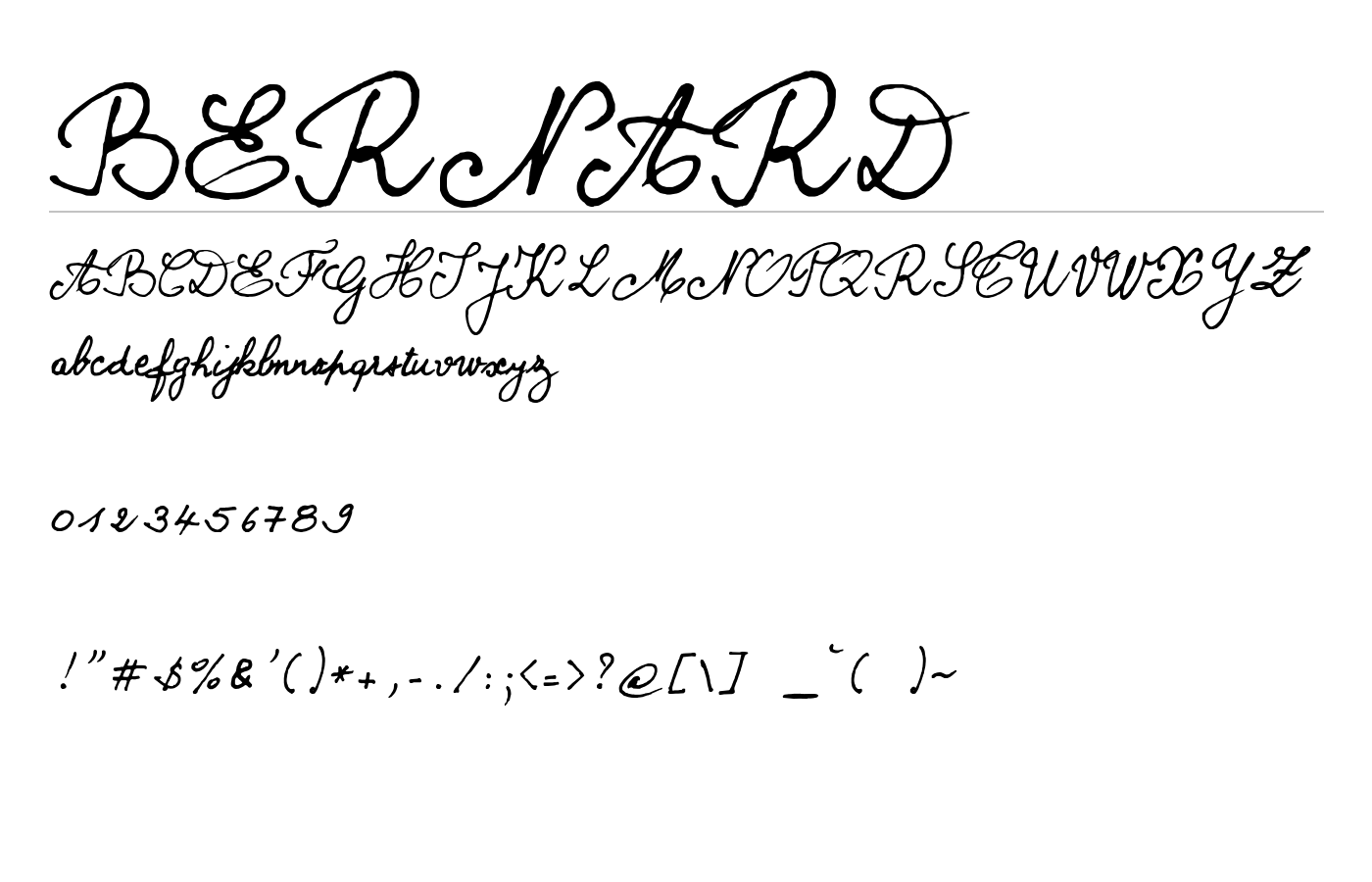BERNARD Font preview