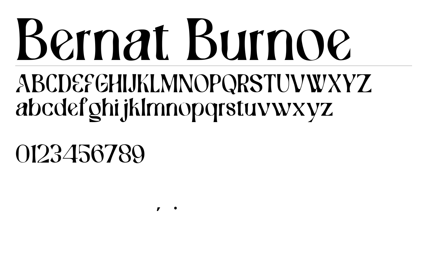 Bernat Burnoe Font preview